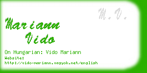 mariann vido business card